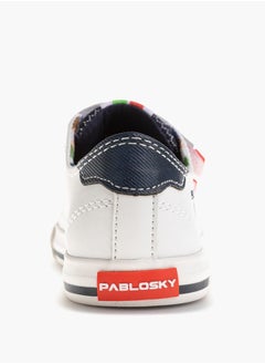 Pablosky Boys' Embroidered Sneakers with Hook and Loop Closure  - Image 3