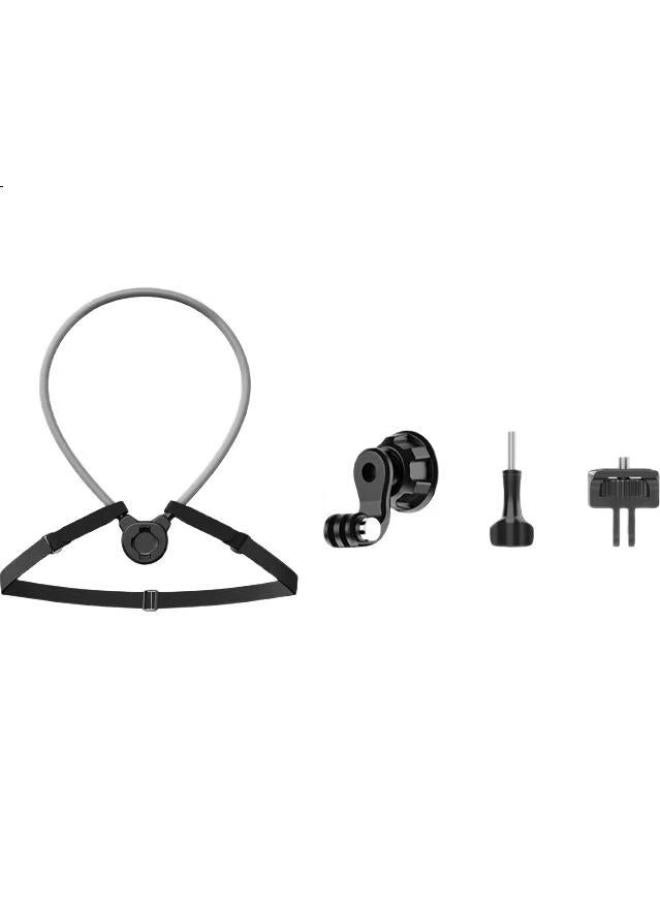 Surewo Neck Chest Strap Mount For Insta360 X4 X3 X2 Action Cameras, Fishing Support Bracket For Motorcycling Cycling Accessories - Image 1