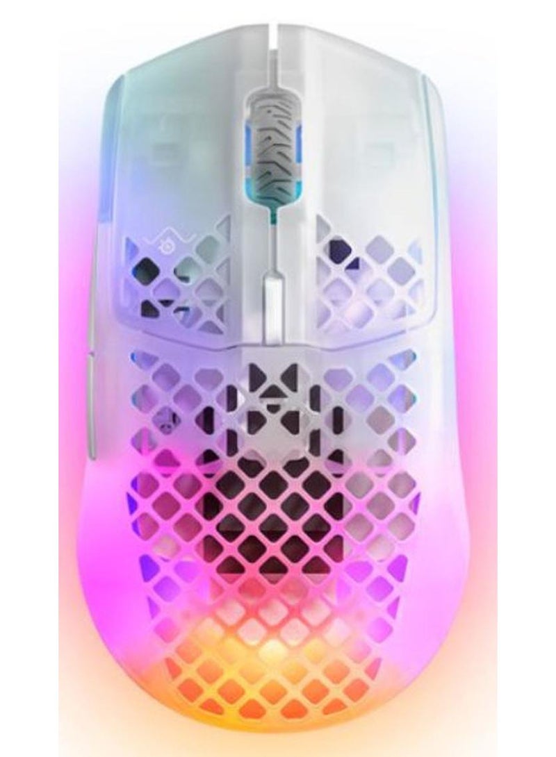 SteelSeries Aerox 3 Wireless - Super Light Gaming Mouse - 18,000 CPI TrueMove Air Optical Sensor - Ultra-Lightweight Water Resistant Design - 200 Hour Battery Life - Ghost, White - Image 1