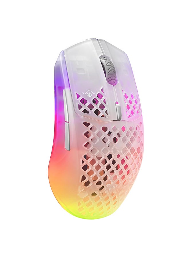 SteelSeries Aerox 3 Wireless - Super Light Gaming Mouse - 18,000 CPI TrueMove Air Optical Sensor - Ultra-Lightweight Water Resistant Design - 200 Hour Battery Life - Ghost, White - Image 2