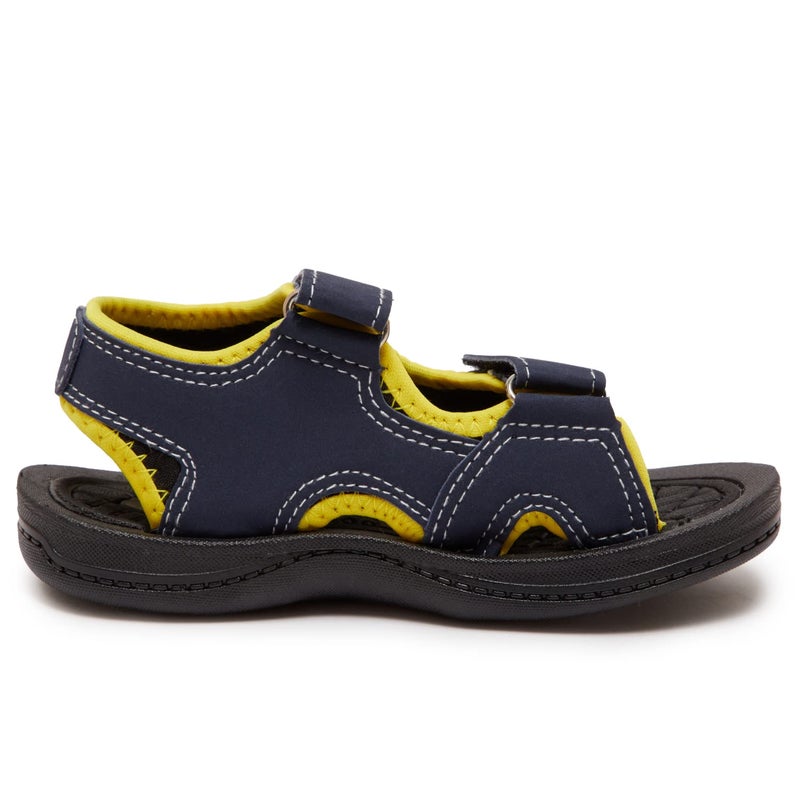 Skysole Double Strap Rugged Sport Sandals for Boys, Rubber Sole Summer Kids Sandals & Water Shoes, Yellow/5-6 Toddler - Image 4