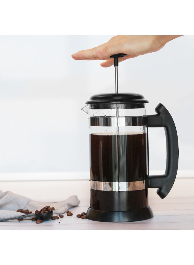 i cafilas Stainless Steel French Press Coffee Pot 1000ml Black Durable Manual Coffee Maker for Home Office Outdoor Use - Image 3