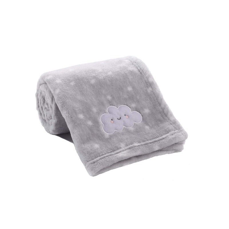 CREVENT 76x102cm Cute Cozy Fluffy Warm Baby Blanket for Boys Infants Toddlers' Bedding Crib Cot Stroller, Baby Shower Birthday Newborn's Gift - Grey Cloud - Image 1