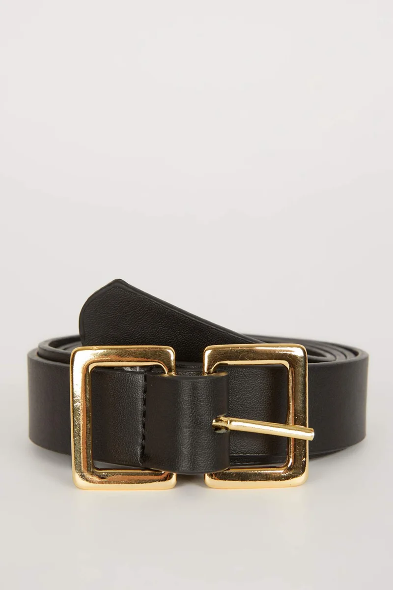 Woman Faux Leather Jean Belt