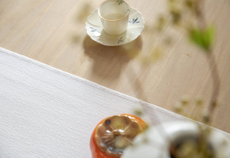 ZeeMart White Table Runners 72 Inches Long  Burlap Linen Style Rustic Farmhouse Table Runner  Boho Woven Dining Table Runner  13x72 Inches  White - Image 4