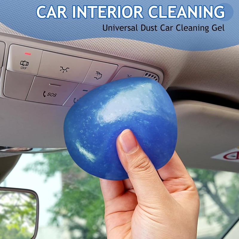 TeSabMi Car Cleaning Gel Car Cleaning Putty Car Putty Car Interior Cleaner Car Slime Car Detailing Kit Car Accessories Gifts for Men Women Stocking Stuffers Blue - Image 2