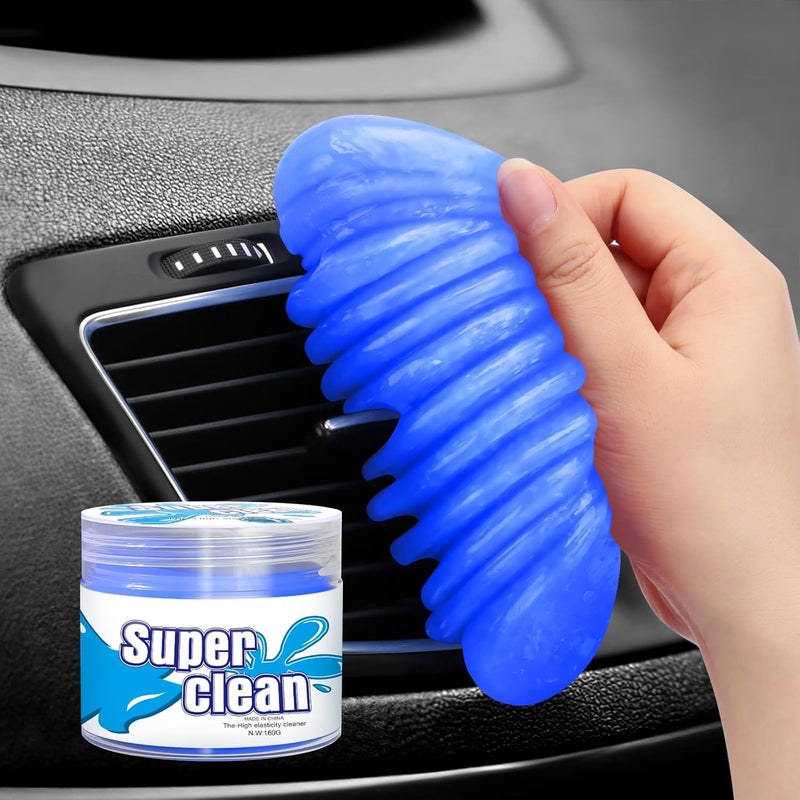 TeSabMi Car Cleaning Gel Car Cleaning Putty Car Putty Car Interior Cleaner Car Slime Car Detailing Kit Car Accessories Gifts for Men Women Stocking Stuffers Blue - Image 1