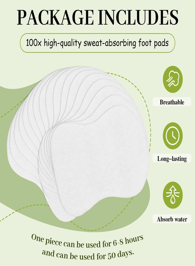 Chicingyou 100 Pcs Foot Sweat Pads Hyperhidrosis Sweat Absorbing Patch Protection Disposable Pads for Men and Women, Comfortable Unflavored, Not Visible - Image 3