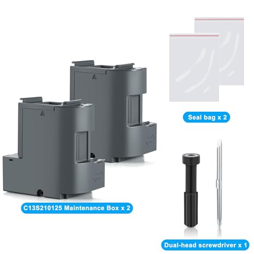 Poschink C13S210125 Ink Maintenance Box (S210125/SC23MB), Waste Ink Tank Replacement Compatible for EPSON Surecolor SC-F170 F100 F150 Dye Sub Printers - 2 Packs - Image 5