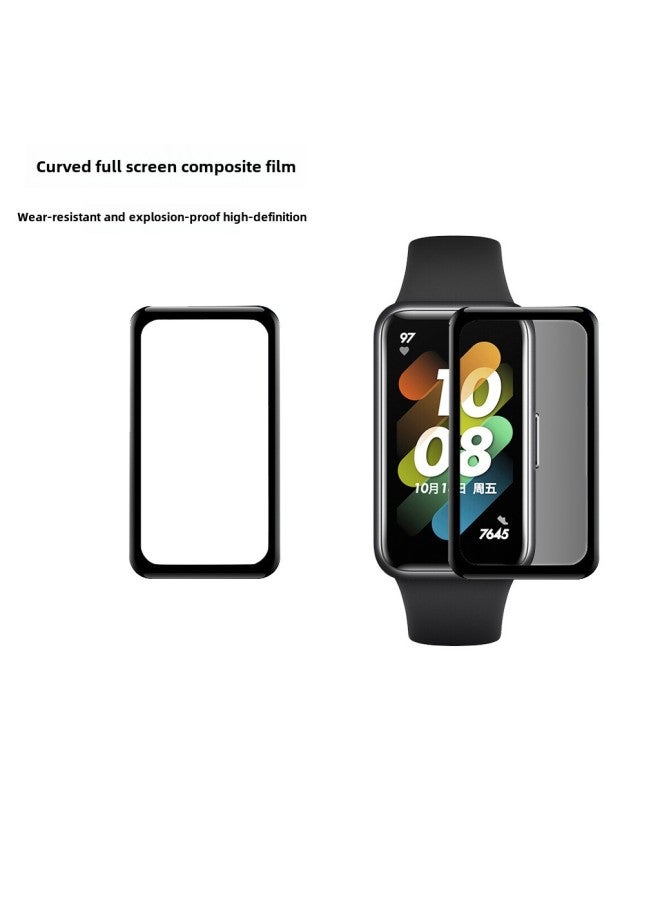 High Definition Full Screen 3D Hot Bend Tempered Glass Huawei Band 7 8 9 Soft Universal Film Compatible With Honor Band 6-Color:Nano HD Soft Film (bare Film)-Dimensions:Huawei Bracelet 7  - Image 5