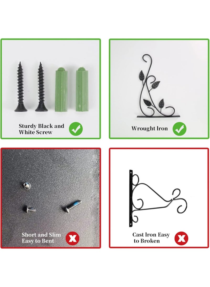 Alissa 2-Piece European-Style Wall Hanging Flowerpot Hooks – Decorative Iron Brackets for Indoor & Outdoor Garden Planters - Image 2