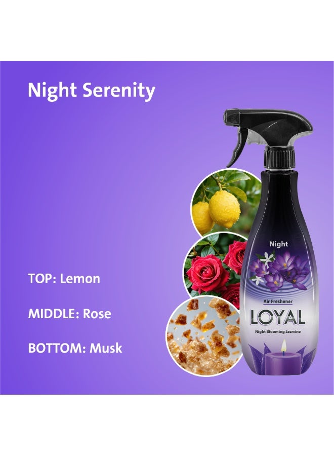 loyal Concentrated Air Freshener Night With Night Blooming Jasmine Scent - 450ml - Image 4