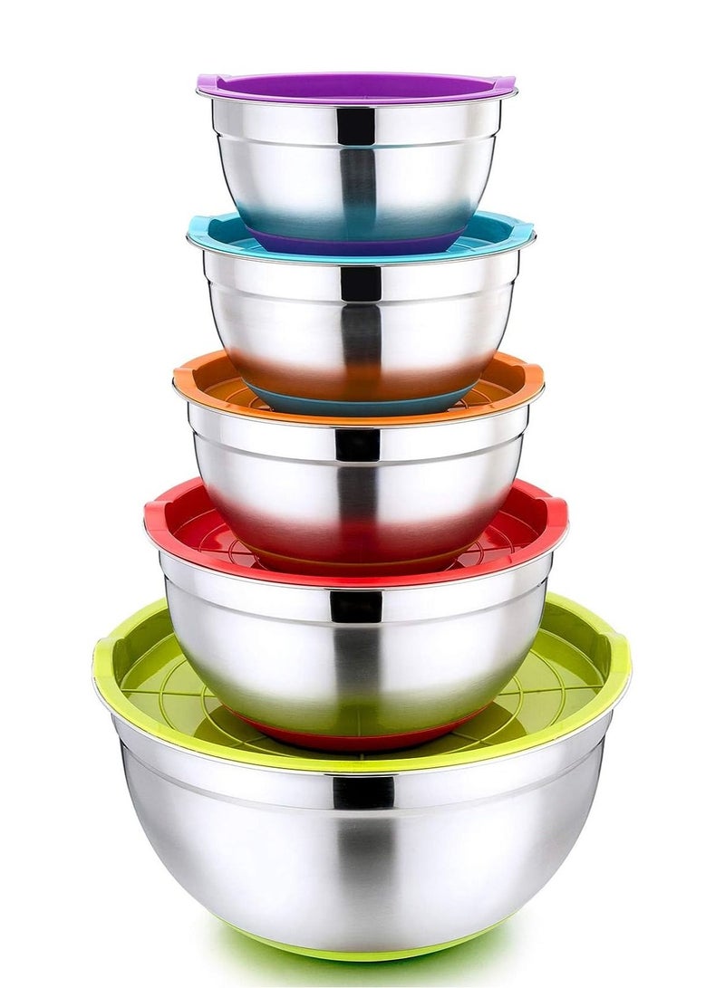 DubaiGallery وعاء من الفولاذ المقاوم للصدأ سميك إضافي عميق للخبز في المنزل مقاوم للرش مع غطاء - Image 1