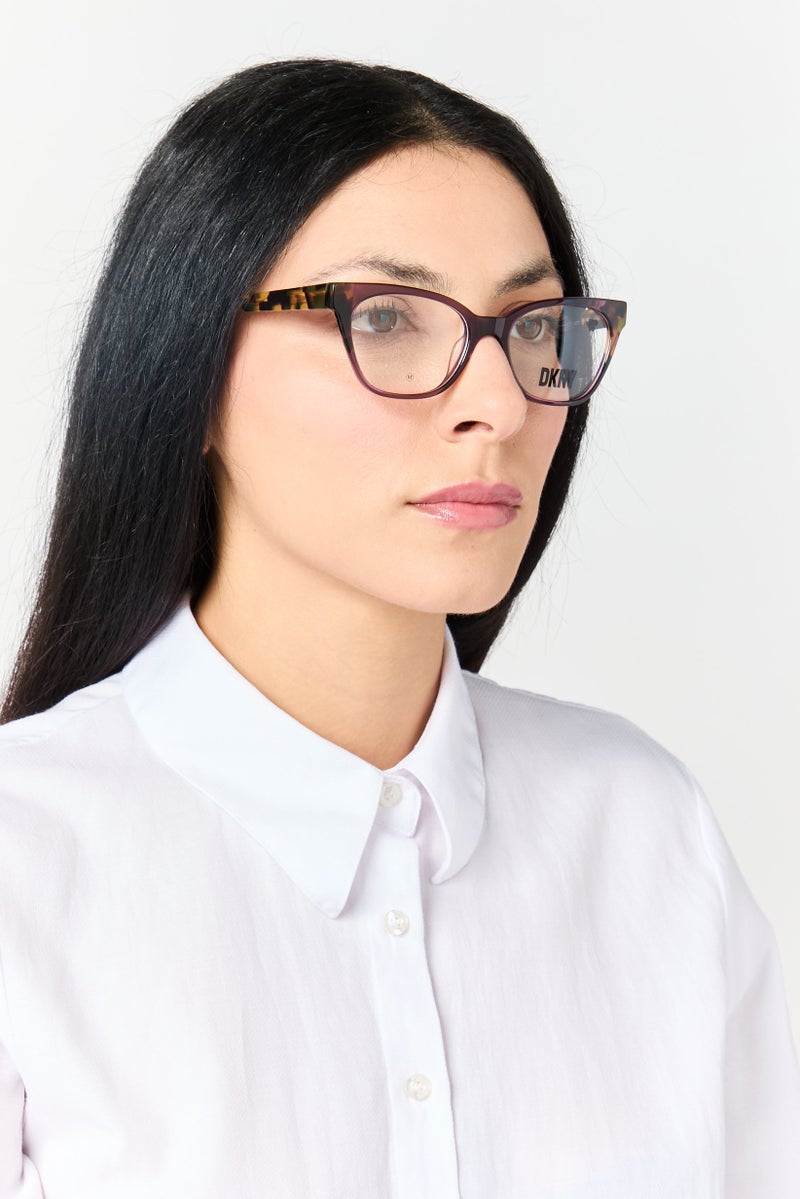 DKNY Women DK5058 Cat Eye Eyeglasses, Purple - Image 2