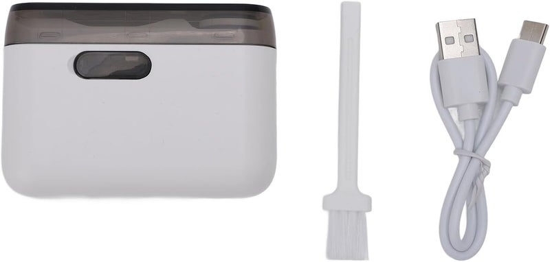 Electric Nail Clipper, 2 in 1 Automatic Nail Trimmer and Polisher with LED Light and Storage Box, for Babies Children Adults Elderly (White) - Image 1