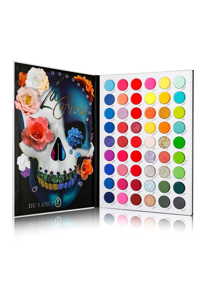 BEUSELF Highly Pigmented Neon Eyeshadow Palette,54 Colors Matte Shimmer Glitter Vibrant Blacklight Makeup Palettes Glow In The Dark Makeup, Blendable Waterproof Rainbow Uv Hypoallergenic Makeup Pallet  - Image 1