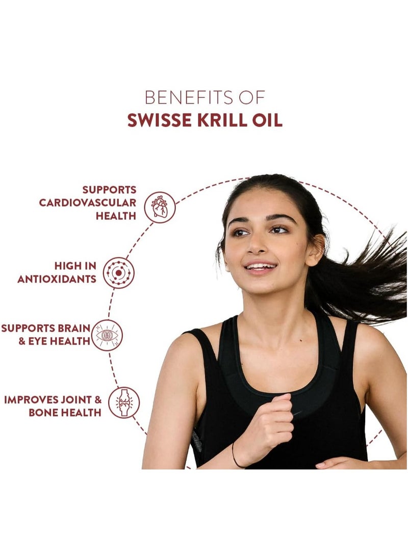 Swisse - Ultiboost High Strength Deep Sea Krill Oil 1000 Mg, Sustainably sourced krill oil Suports heart, BRAIN & Eye health easyly absorbed, Based on scientific evidence, omega 3, 30 Capsules - Image 1