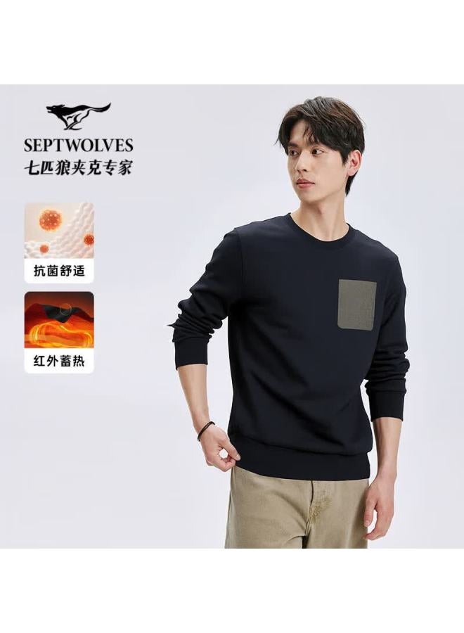 Septwolves Seven Wolves Men's Autumn Modal Antibacterial Long Sleeve T-shirt Fashion Casual Versatile Pullover Tee - Image 1
