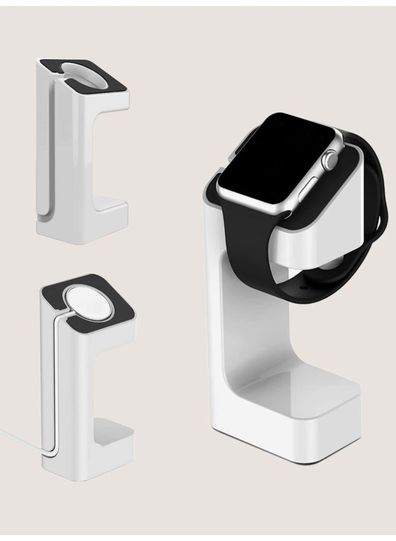 اتش بي ار تي حامل ساعة ابل قاعدة شحن متوافق مع Apple Watch - حامل اي واتش غير قابل للانزلاق مع فتحة تنظيم الكابل لوضع المنضدة الليلية قطعة واحدة - Image 3