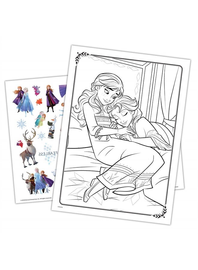 Disney كتاب أنشطة وألوان مكون من 48 صفحة عن آنا وإلسا من فيلم فروزن 2 مع وشوم مؤقتة 45821، متعدد الألوان