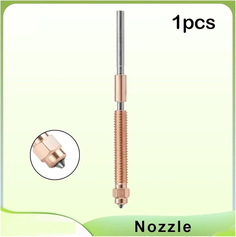 كرياليتي متوافق 0.8 مم طقم النهاية الساخنة فوهة فولاذ مقوى كتلة تسخين سيراميك - Image 3