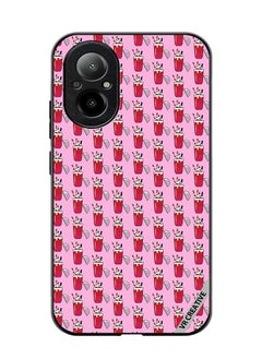 Protective Case Cover For Realme C67 4G Ice Cream Glass Drink Design Multicolour