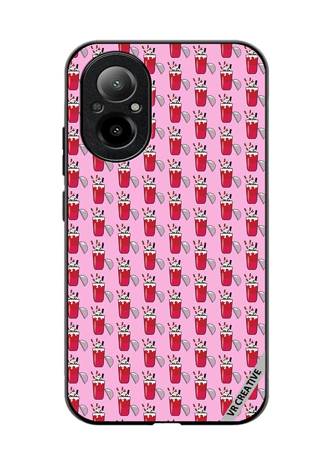VR CREATIVE - Protective Case Cover For Realme C67 4G Ice Cream Glass Drink Design Multicolour - Image 1