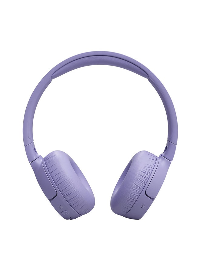 JBL Tune 670 Adaptive Noice Cancelling Wireless On Ear Headphones Pure Bass Sound 70H Battery With Smart Ambient Bluetooth Purple - Image 2