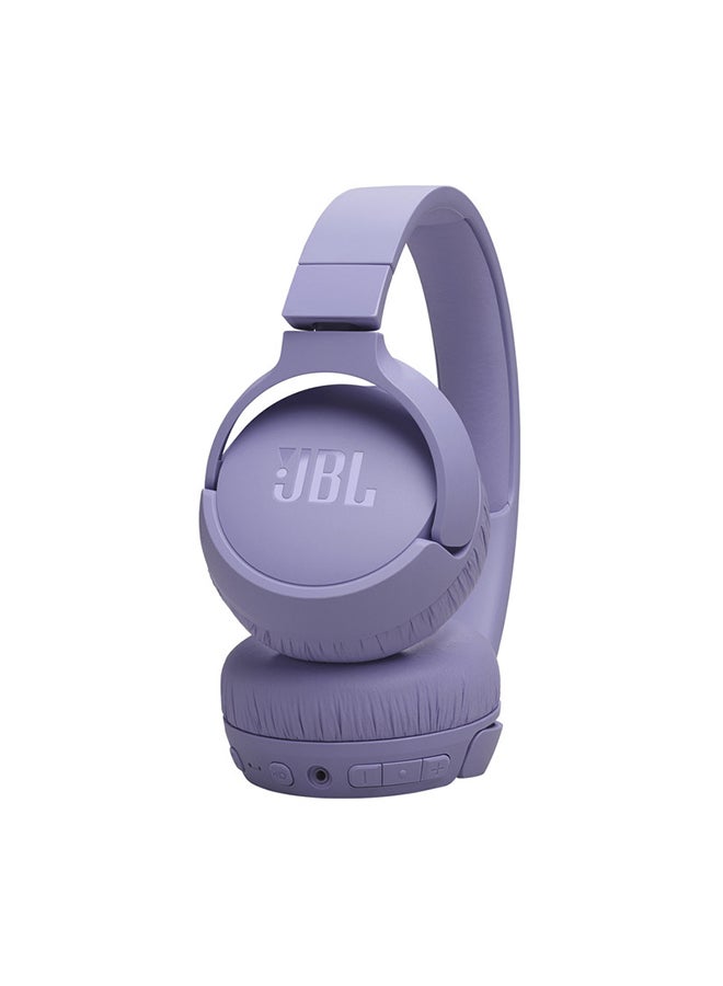 JBL Tune 670 Adaptive Noice Cancelling Wireless On Ear Headphones Pure Bass Sound 70H Battery With Smart Ambient Bluetooth Purple - Image 5