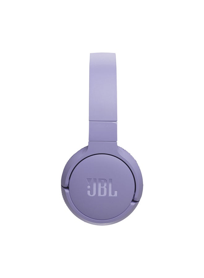 JBL Tune 670 Adaptive Noice Cancelling Wireless On Ear Headphones Pure Bass Sound 70H Battery With Smart Ambient Bluetooth Purple - Image 3