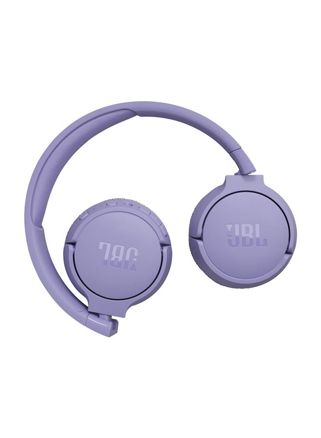 JBL Tune 670 Adaptive Noice Cancelling Wireless On Ear Headphones Pure Bass Sound 70H Battery With Smart Ambient Bluetooth Purple - Image 4