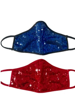 VENTIUP 4 pcs Reusable Fashion Sequin Mask  - Image 2