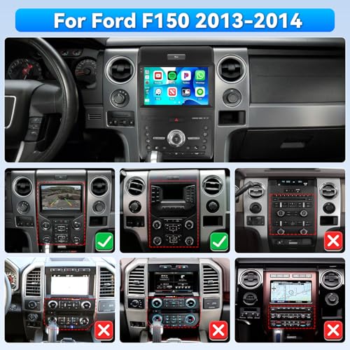 Roinvou Car Radio for Ford F150 2013 2014: [4G+64G] 9 inch Car Stereo with Wireless Carplay Android Auto, Touch Screen Upgrade for F150 with Bluetooth5.0/32EQ/1280 * 720P/GPS/5GHzWiFi/DSP/EQ - Image 2