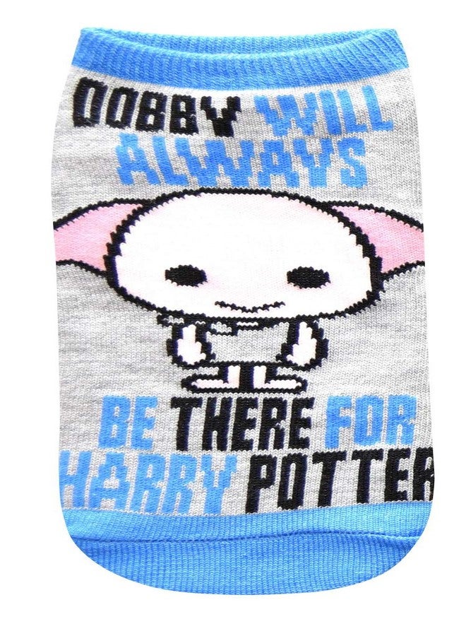هاري بوتر مجموعة جوارب قصيرة من هاري بوتر (دوبي، لونا لوفجود، هيدويغ) للأطفال والنساء، 5 قطع، مقاسات من 4 إلى 10 - Image 2
