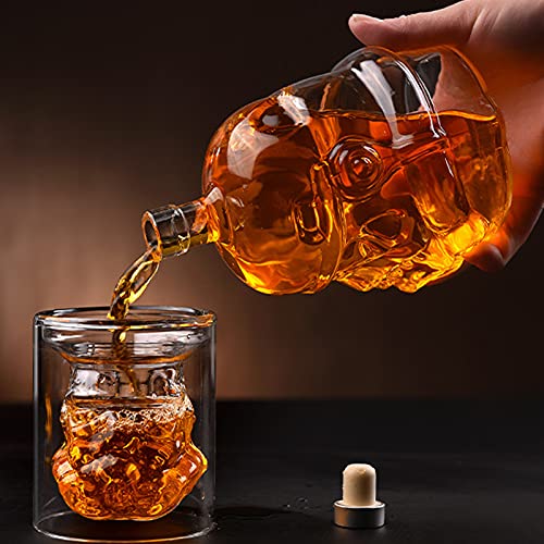VI AI Whiskey Decanter Set, Whiskey Decanter with 2 150ml Glasses, Bosses Day Gifts for Men Husband Boyfriend Dad, Decanter Set for Brandy Liquor Bourbon Cocktails Vodka Scotch - Image 5