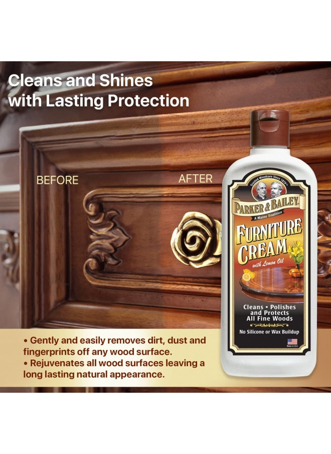 Parker & Bailey Parker & Bailey Furniture Cream - Multisurface Wood Cleaner and Polish Furniture Quick Shine Restorer Protector Kitchen Cabinets Surface Cleaner House Cleaning Supplies Home Improvement  - Image 4