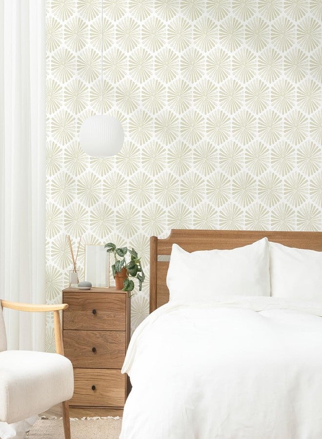 Naphite Modern Peel and Stick Wallpaper Boho Contact Paper Self Adhesive Removable Wallpaper for Bathroom Waterproof Geometric Contact Paper Cabinets Farmhouse Beige Striped Wall Decor 17.3inW 78.7inL - Image 2