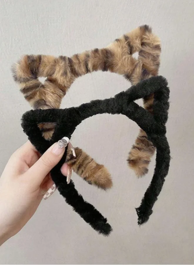 Take Two Set of 2 - Leopard Print Cat Ear Headband