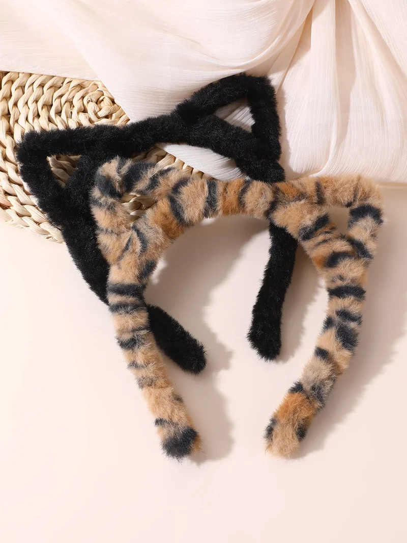 Styli  Set of 2 - Leopard Print Cat Ear Headband for Women | Best Price UAE