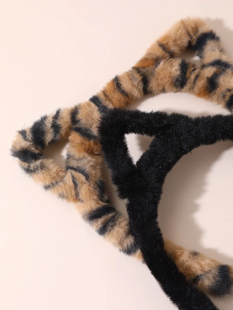 Styli  Set of 2 - Leopard Print Cat Ear Headband for Women | Best Price UAE