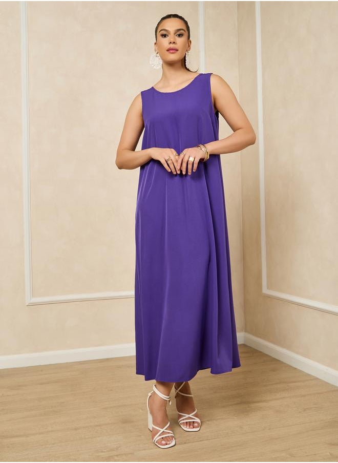 Styli - Ombre Print Front Open Abaya with Inner Dress Set - Image 1