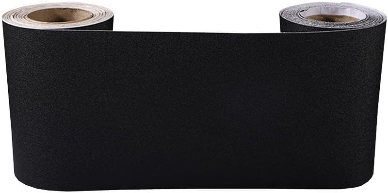 N/B Self Adhesive Solid Color Frosted Wallpaper Border Stick Waterproof Wall Border Easy to Apply Kitchen Bathroom Tiles Sticker 4 x 196inch (Black) - Image 3