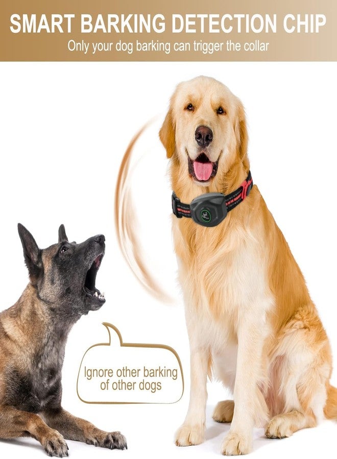 دوبي طوق تدريب الكلاب - طوق مضاد للنباح قابل لإعادة الشحن مع جهاز تحكم عن بعد وصدمات كهربائية، مزود بثلاثة أوضاع تدريب: صوت تنبيه، اهتزاز، وصدمة كهربائية. مقاوم للماء بنسبة 100%، يصل مداه إلى 1300 قدم، مناسب للكلاب الصغيرة والمتوسطة والكبيرة (أسود). - Image 4