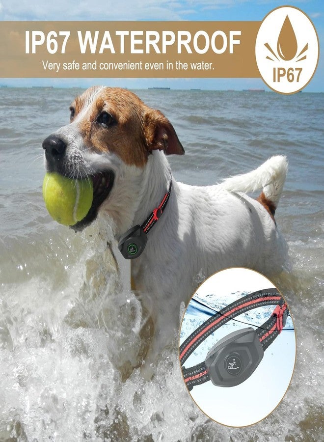 دوبي طوق تدريب الكلاب - طوق مضاد للنباح قابل لإعادة الشحن مع جهاز تحكم عن بعد وصدمات كهربائية، مزود بثلاثة أوضاع تدريب: صوت تنبيه، اهتزاز، وصدمة كهربائية. مقاوم للماء بنسبة 100%، يصل مداه إلى 1300 قدم، مناسب للكلاب الصغيرة والمتوسطة والكبيرة (أسود). - Image 5