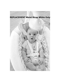 Fisher-Price Replacement Parts for Baby Swing - Fisher-Price Revolve Baby Swing FBL70 ~ One White Replacement Waist Strap (Swing needs two) with male part of buckle  - Image 3
