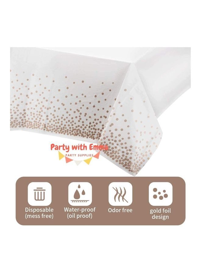 إسكدنيا طقم مفارش طاولة للحفلات للاستخدام مرة واحدة مكون من قطعتين - Image 4