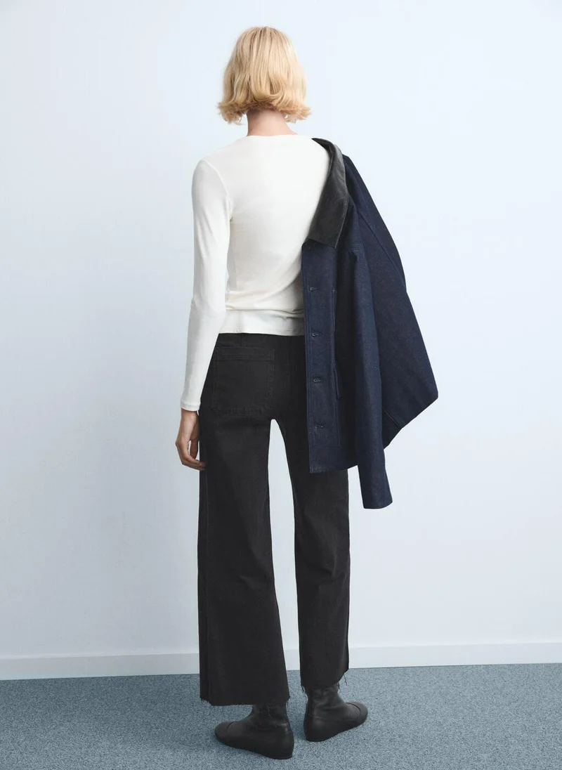 MANGO Catherin culotte high-rise jeans