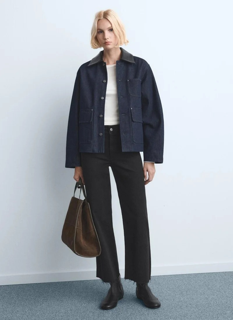 Mango  Catherin culotte high-rise jeans for Women | Best Price UAE
