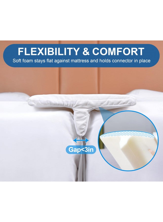 Vekkia Vekkia Bed Bridge Twin to King Bed Converter Kit - 75in x 10in Split Twin to King Gap Filler for Adjustable Bed, Mattress Bed Connector with Washable Cover for Guests Stayovers - Image 4