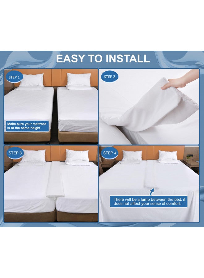 Vekkia Vekkia Bed Bridge Twin to King Bed Converter Kit - 75in x 10in Split Twin to King Gap Filler for Adjustable Bed, Mattress Bed Connector with Washable Cover for Guests Stayovers - Image 2